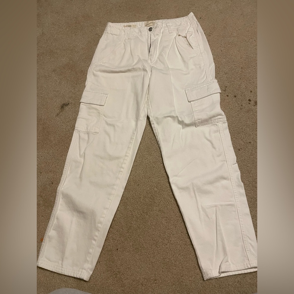White Cargo Jeans